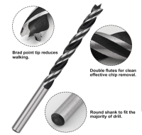 Wood Drill Bit Set (Two cutting  edges)